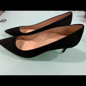 J crew women pumps 9 us black suede leather new